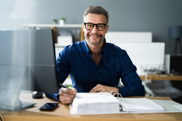 High-income professional at work